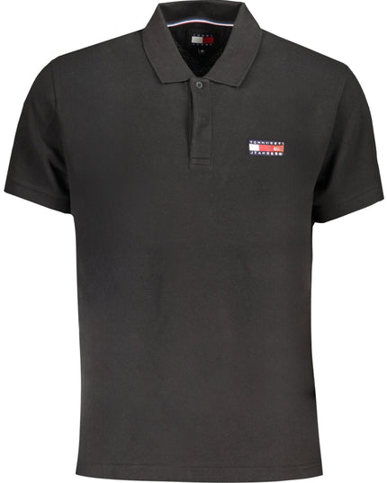 TOMMY HILFIGER MEN'S BLACK SHORT SLEEVE POLO SHIRT-0