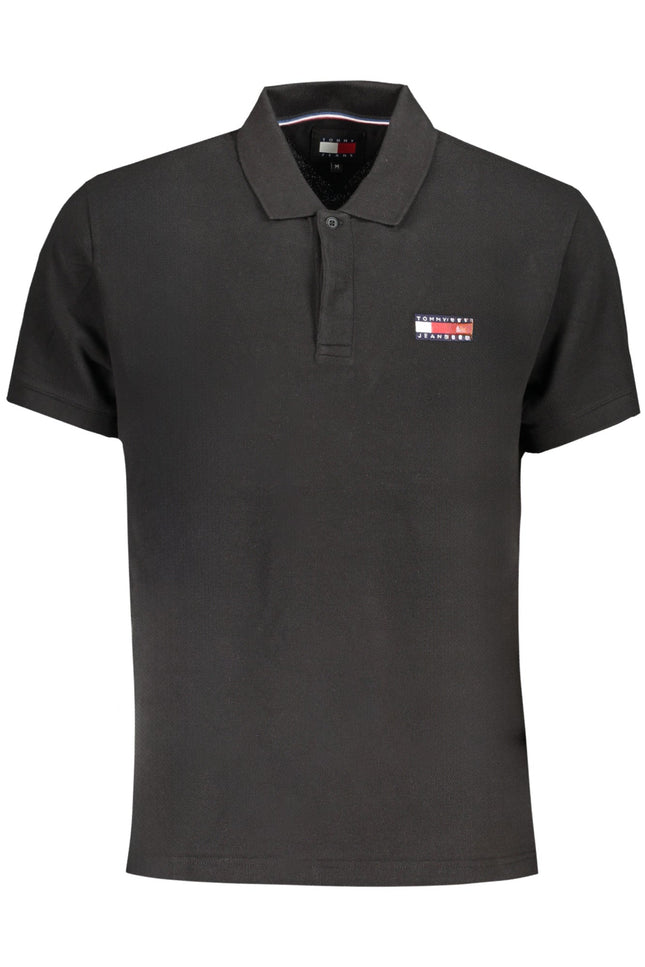 TOMMY HILFIGER MEN'S BLACK SHORT SLEEVE POLO SHIRT-0