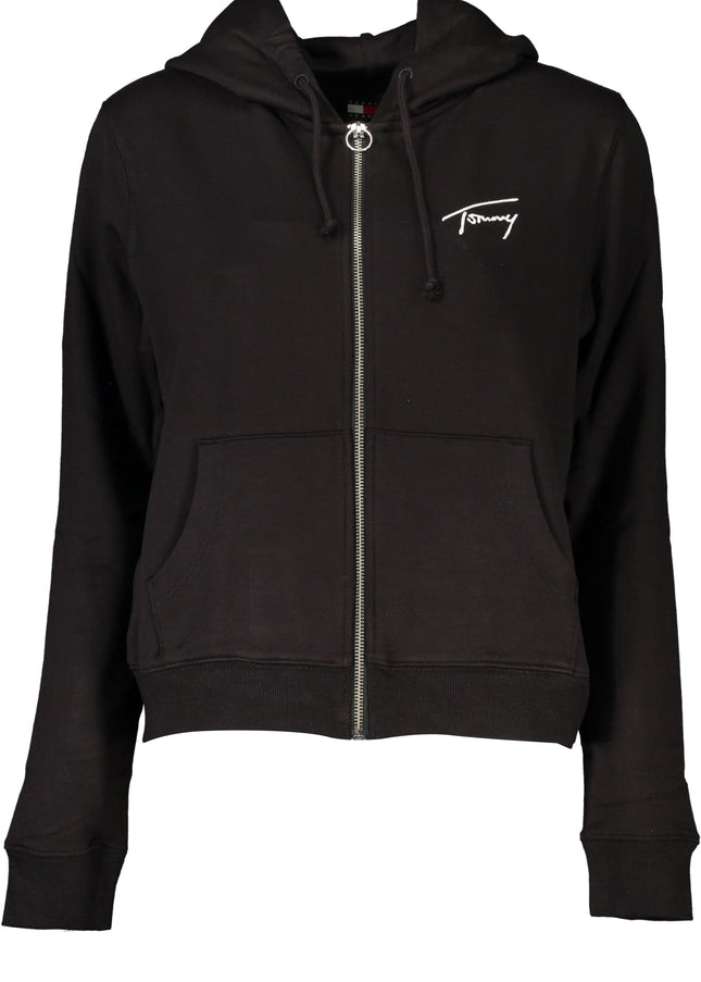 TOMMY HILFIGER WOMEN'S BLACK ZIP SWEATSHIRT-0