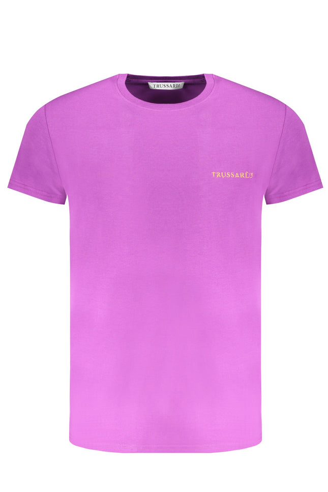 TRUSSARDI PURPLE MEN'S SHORT SLEEVE T-SHIRT-0