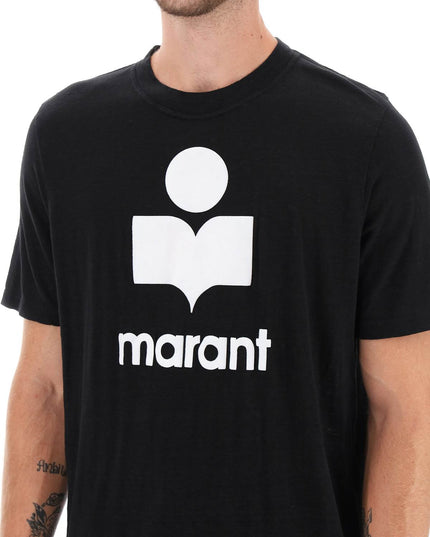 Marant karman linen logo t-shirt