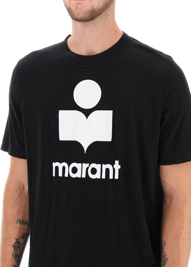 Marant karman linen logo t-shirt