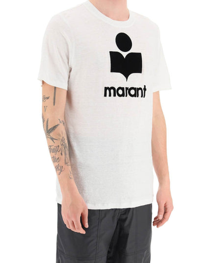 Marant karman linen logo t-shirt