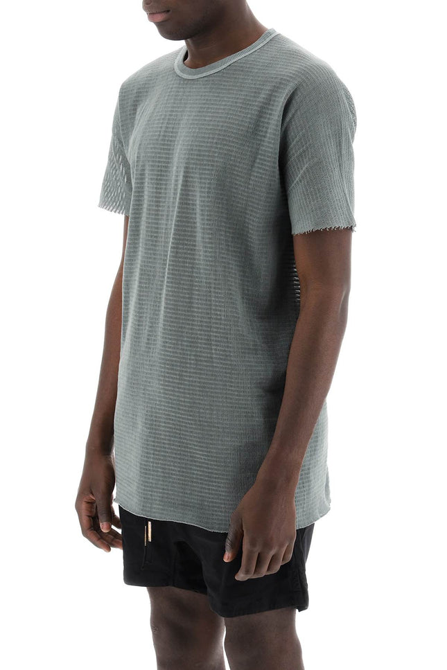 Boris bidjan saberi cotton perforated t-shirt-T-Shirt-BORIS BIDJAN SABERI-Urbanheer