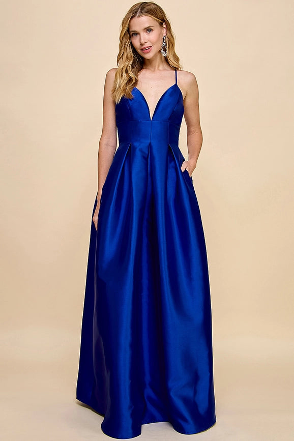 Taffeta Maxi Dress