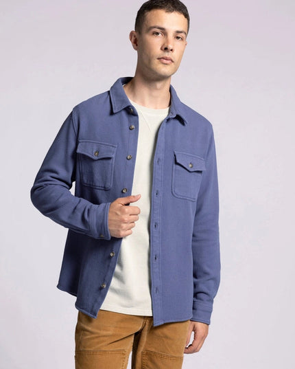 Tate Jacket - Cotton Button Front Layer  NIGHTSHADE