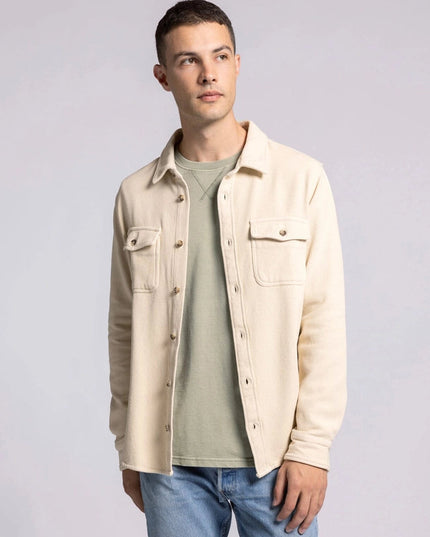 Tate Jacket - Cotton Button Front Layer OYSTER GREY