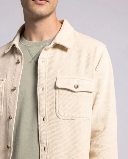 Tate Jacket - Cotton Button Front Layer OYSTER GREY