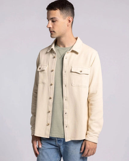 Tate Jacket - Cotton Button Front Layer OYSTER GREY