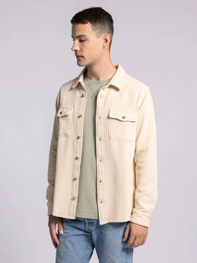 Tate Jacket - Cotton Button Front Layer OYSTER GREY