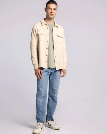 Tate Jacket - Cotton Button Front Layer OYSTER GREY