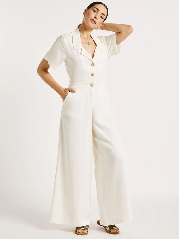 Tencel Wide-Leg Jumpsuit