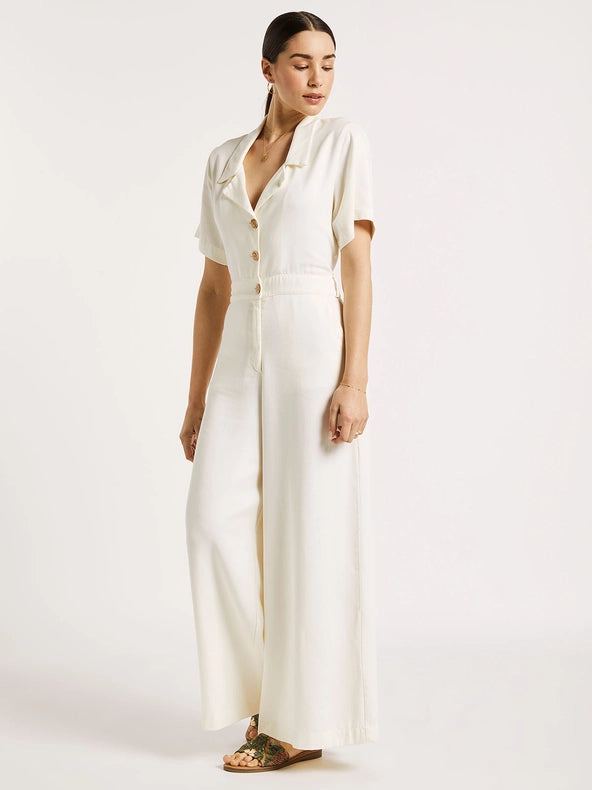 Tencel Wide-Leg Jumpsuit