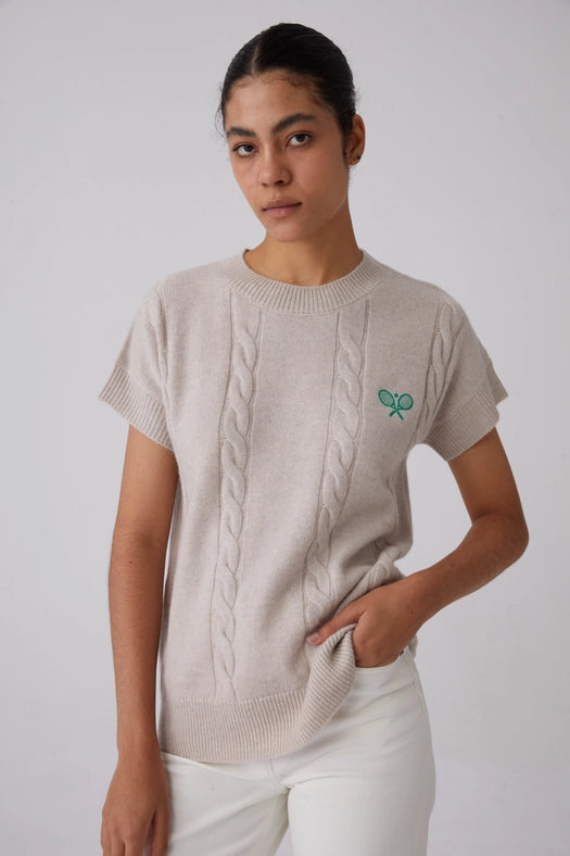 Tennis Short-Sleeve Sweater