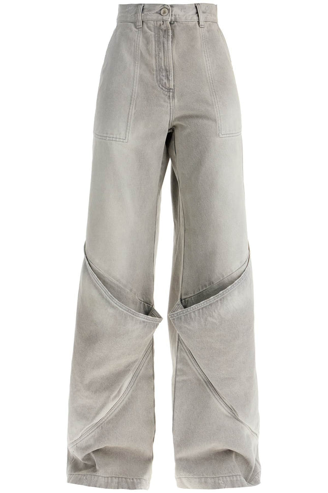 The Attico baggy jeans with pockets - Grey