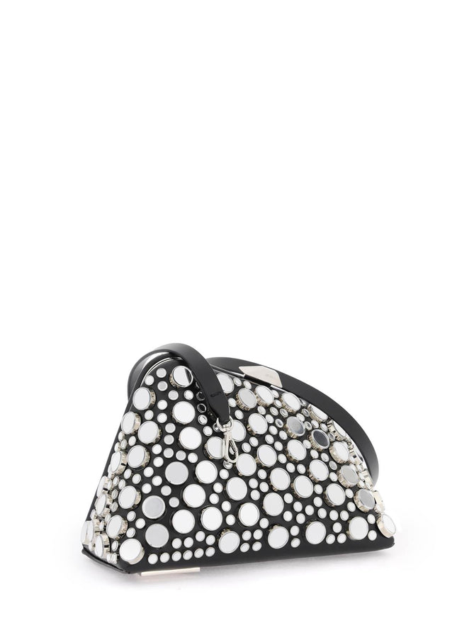 The Attico mini midnight clutch with mirrored studs