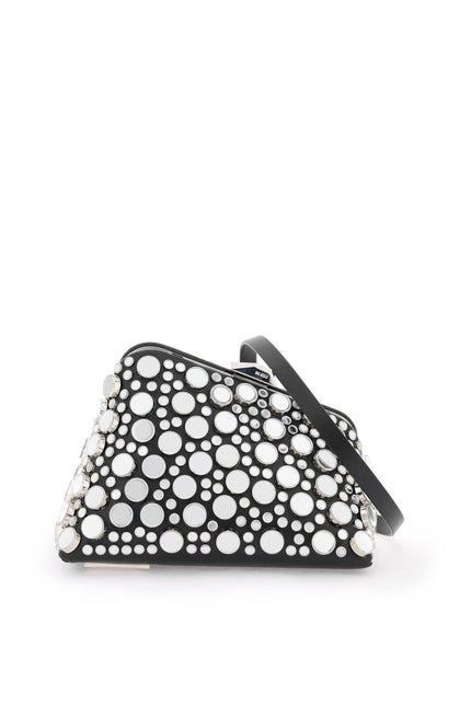 The Attico mini midnight clutch with mirrored studs