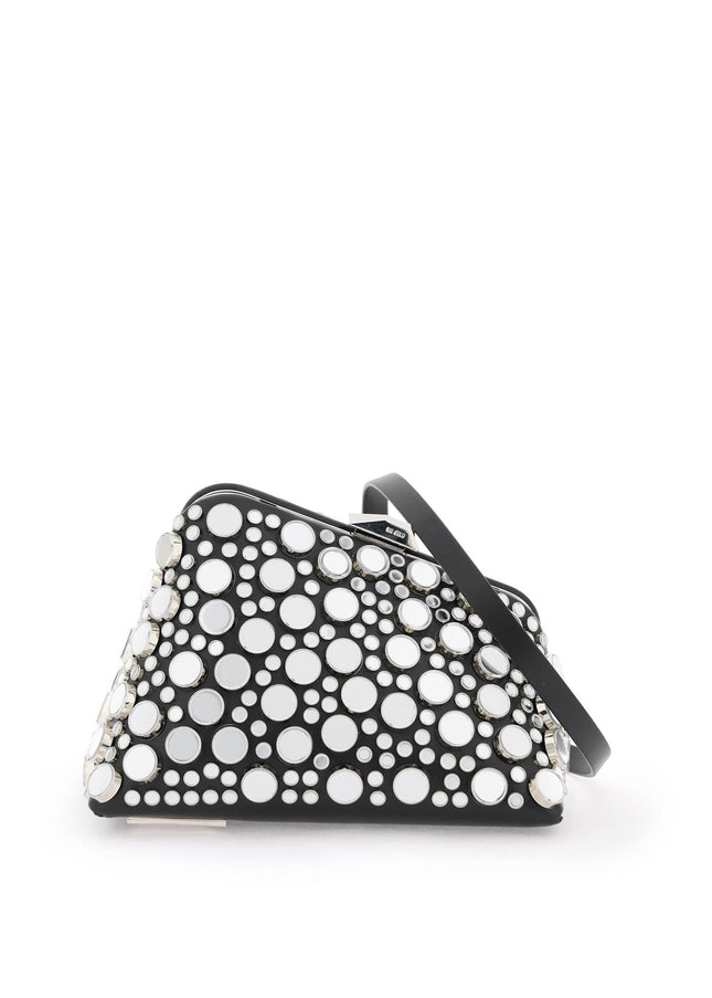 The Attico mini midnight clutch with mirrored studs