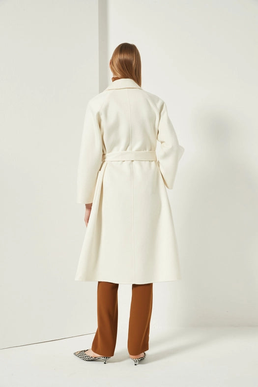 The Classic Wrap Coat Ivory