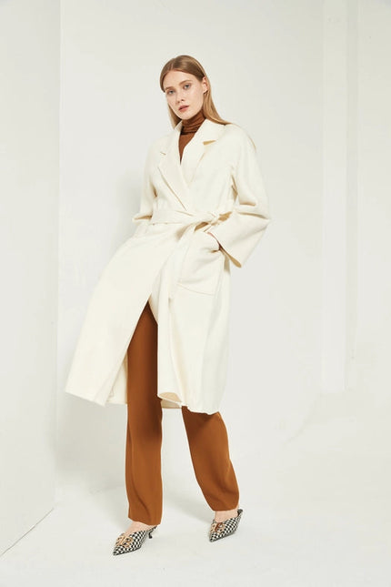 The Classic Wrap Coat Ivory