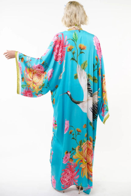 The Legend of the Crane Maxi Kimono