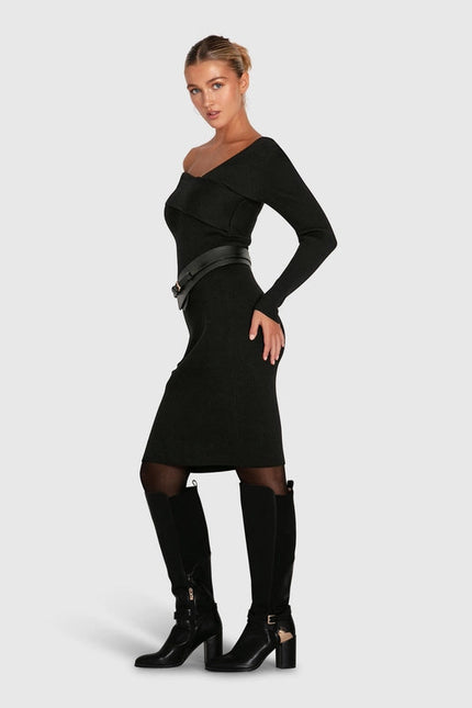 The Way You Move Knit Dress - Black