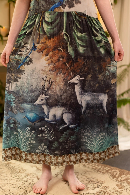 Theatre of Dreams Bohéme Bamboo Slip Dress with Deer