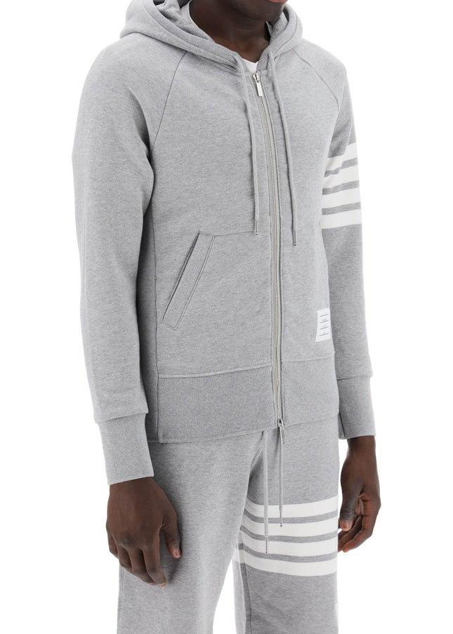 Thom Browne 4-bar zip-up hoodie