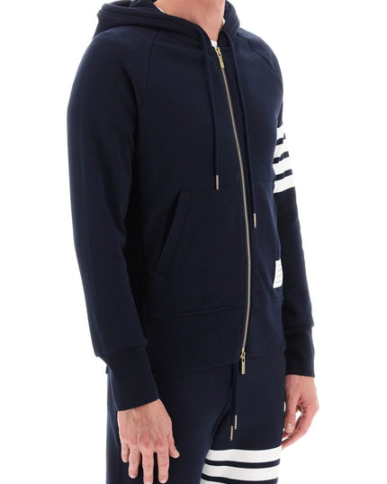 Thom Browne 4-bar zip-up hoodie