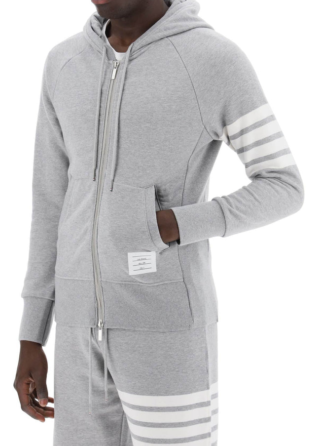 Thom Browne 4-bar zip-up hoodie