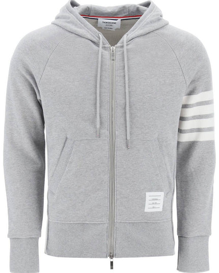 Thom Browne 4-bar zip-up hoodie