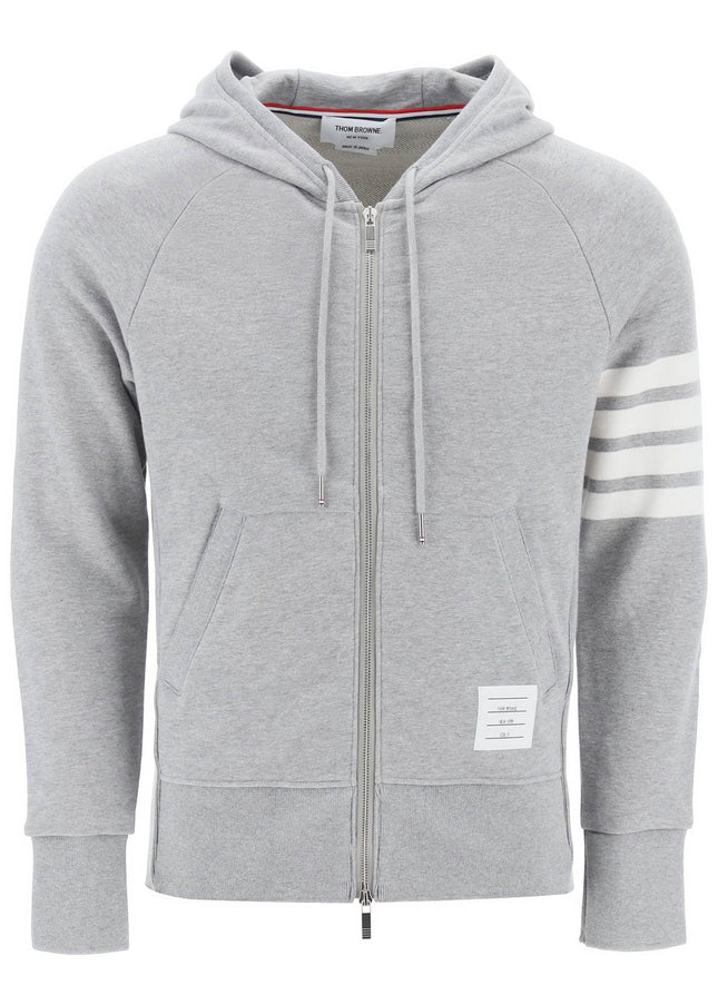 Thom Browne 4-bar zip-up hoodie