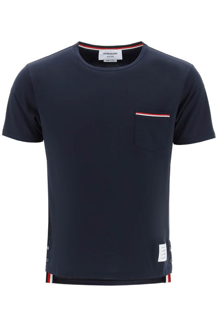 Thom Browne T-shirt con taschino RWB - Blue