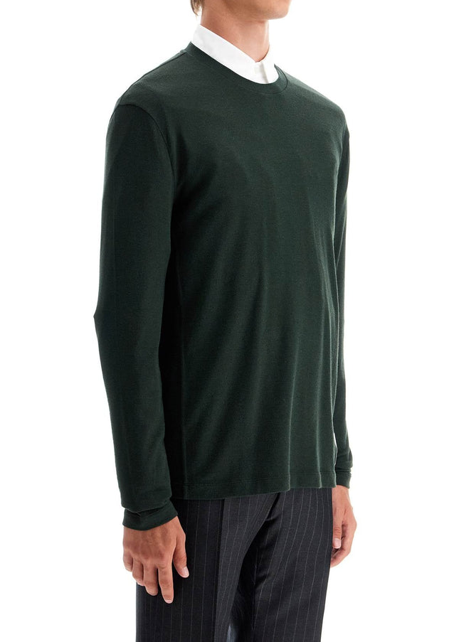 Thom Browne long-sleeved wool jersey t-shirt for men