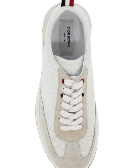 Thom Browne mesh and suede leather sneakers in 9