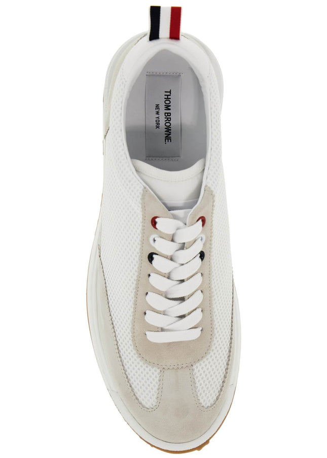 Thom Browne mesh and suede leather sneakers in 9