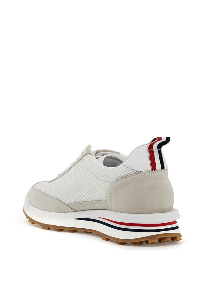 Thom Browne mesh and suede leather sneakers in 9