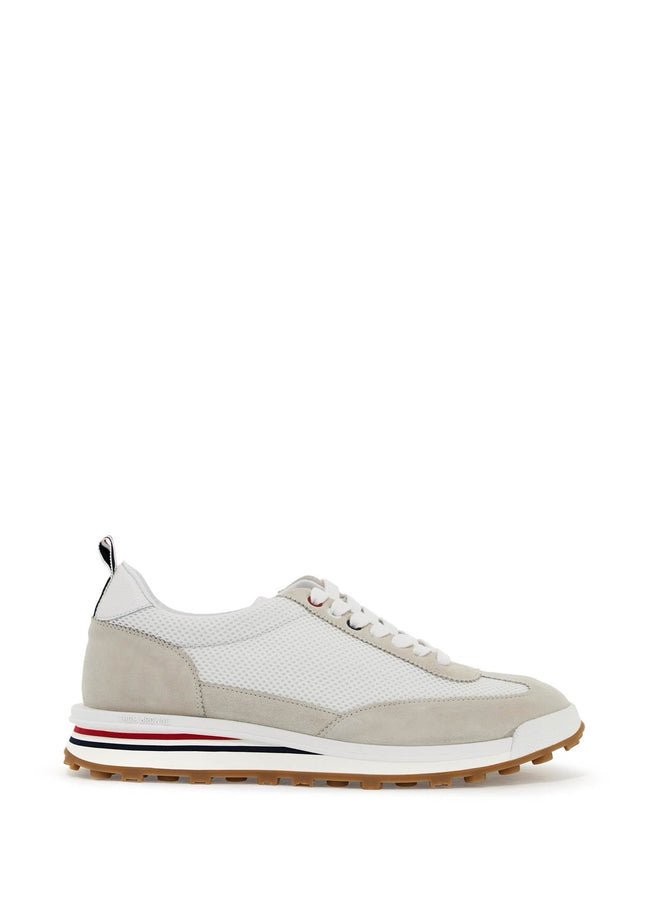 Thom Browne mesh and suede leather sneakers in 9