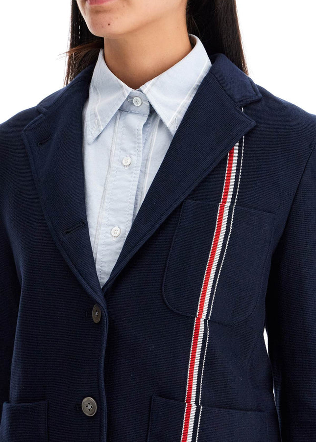 Thom Browne single-breasted cotton knit jacket