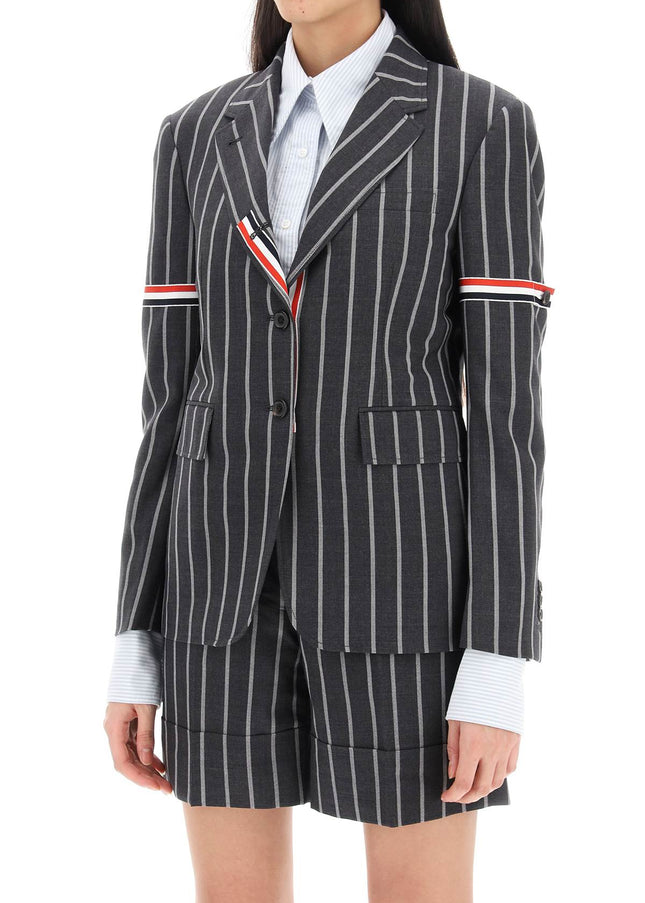 Thom Browne striped single-breasted jacket