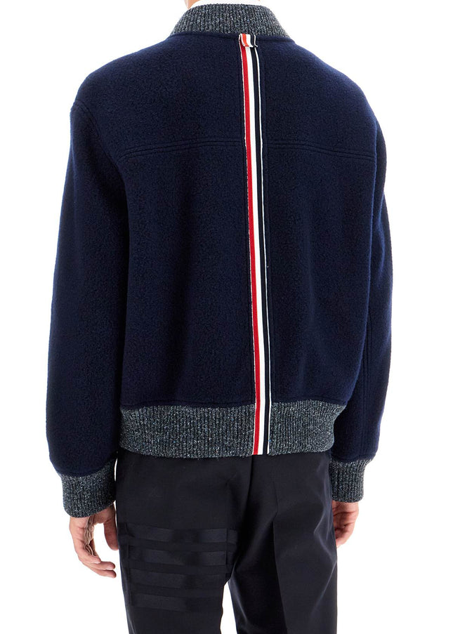 Thom Browne woolen fleece bomber jacket