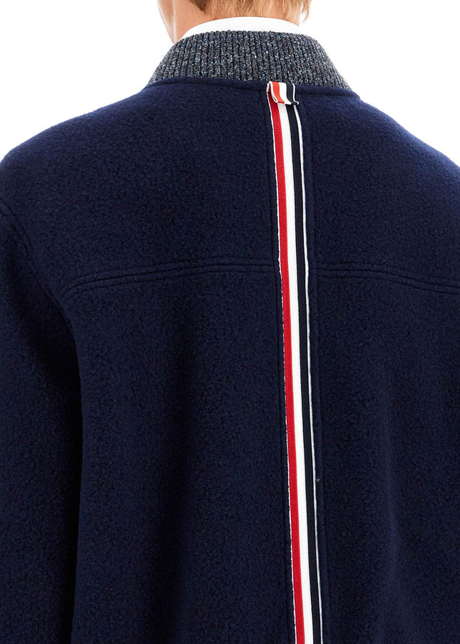 Thom Browne woolen fleece bomber jacket