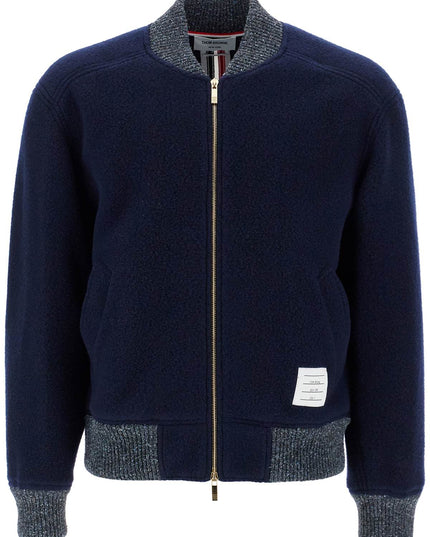 Thom Browne woolen fleece bomber jacket