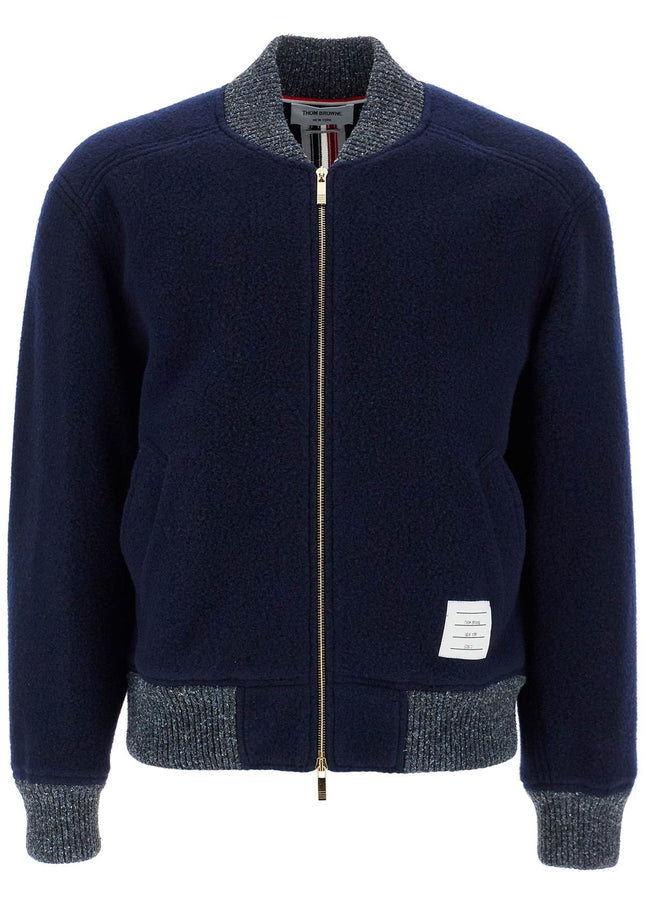 Thom Browne woolen fleece bomber jacket