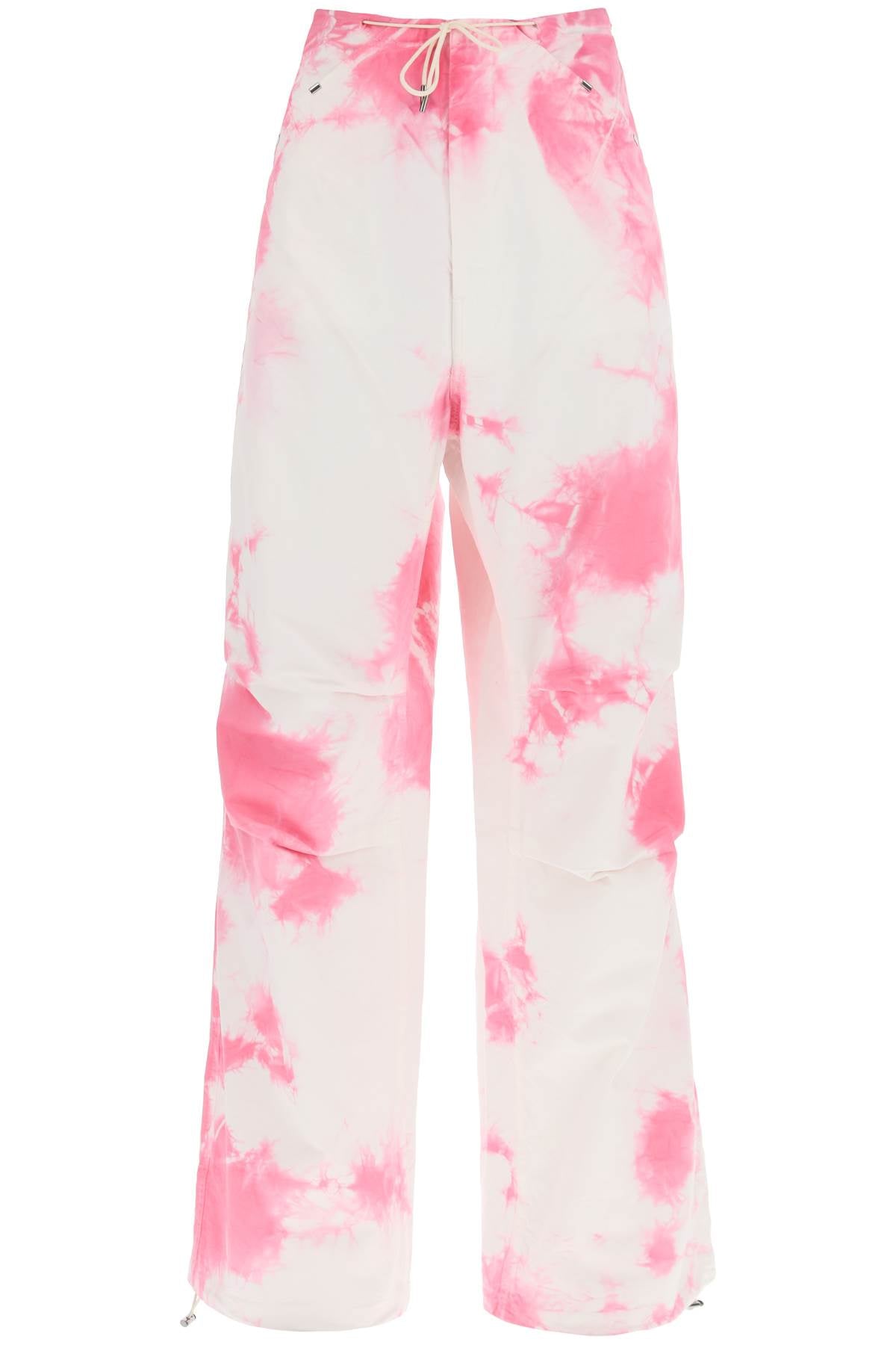 Tie-Dye Cotton Baggy Pants-women > clothing > trousers-Darkpark-28-Bianco-Urbanheer