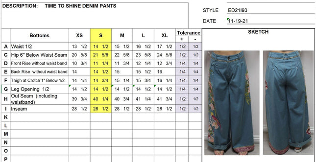 Time To Shine Denim Pants