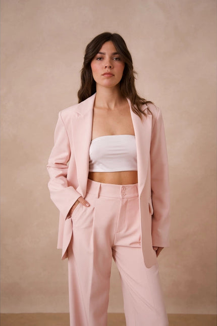 Timeless Plain Oversized Jacket Pink