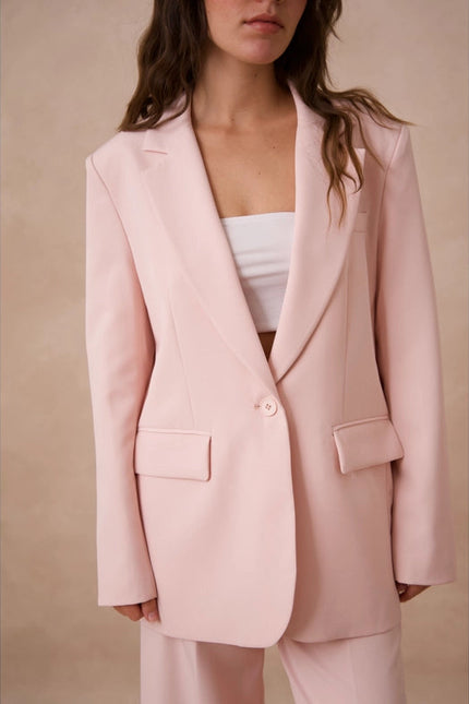 Timeless Plain Oversized Jacket Pink