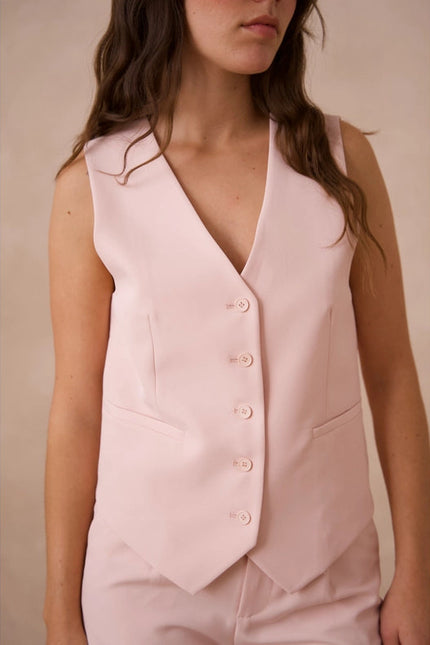 Timeless Plain Sleeveless Suit Vest