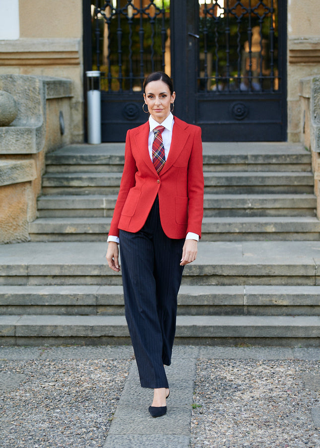 Timeless and elegant blazer EVELYN SLIM FIT RED